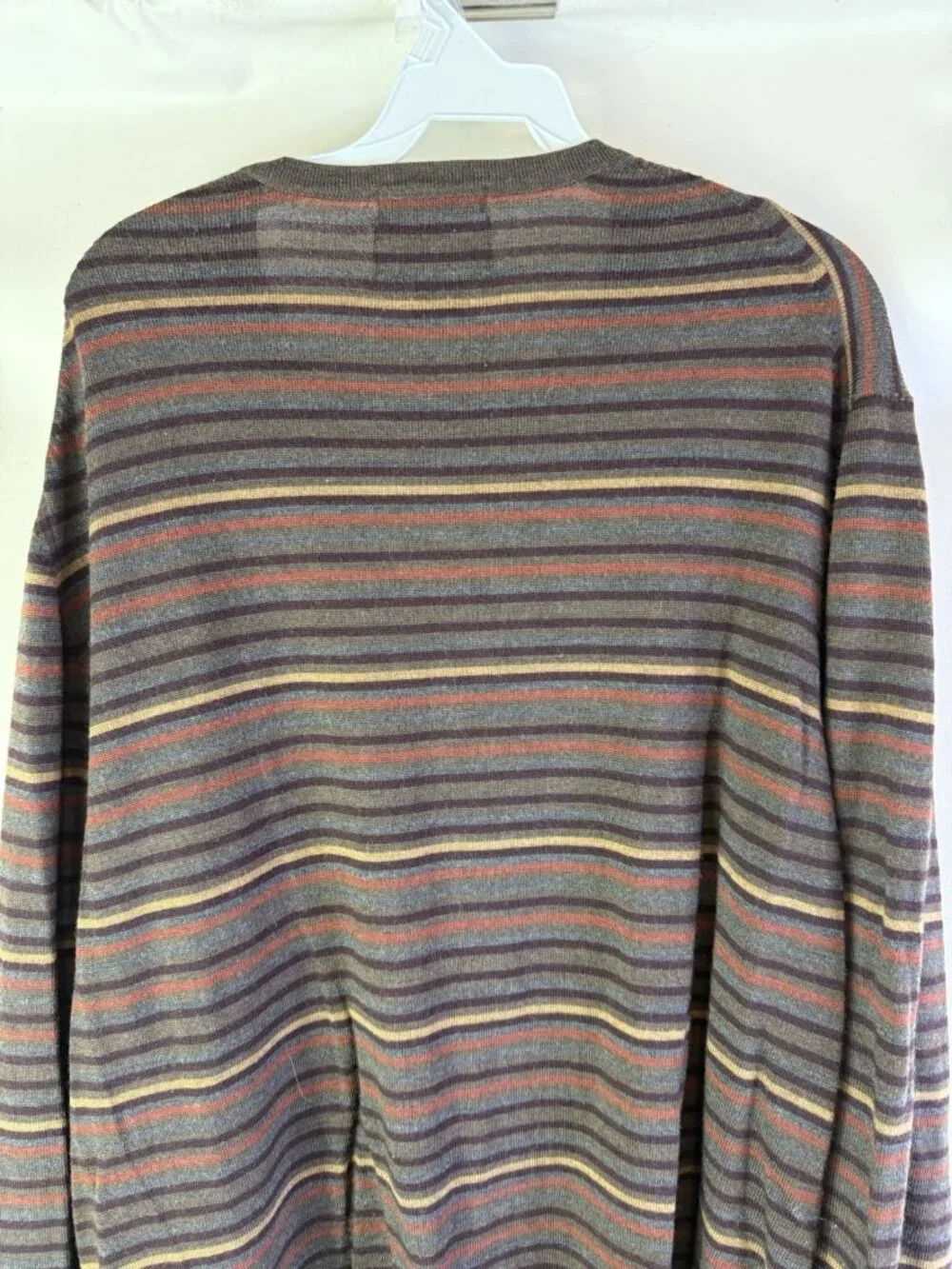 Vintage 90s Eddie Bauer Sweater Merino Wool Rainbow Stripe